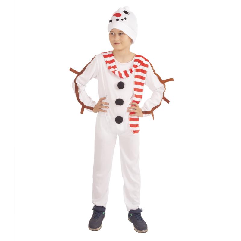 Detský kostým snehuliak s čiapkou a šálom (S) e-obal