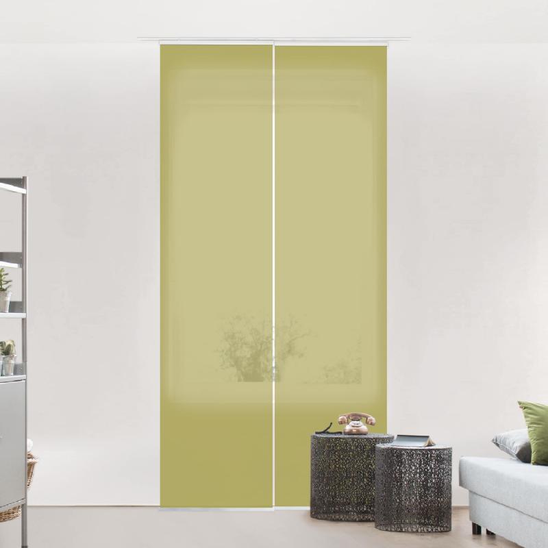 Súprava posuvnej záclony - Lime Green Bamboo -2 panely