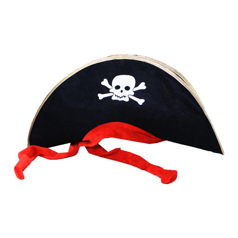 Klobúk kapitán pirát so stuhou pre dospelých