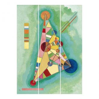 Súprava posuvnej záclony - Wassily Kandinsky - Rozmanitosť v trojuholníku -3 panely