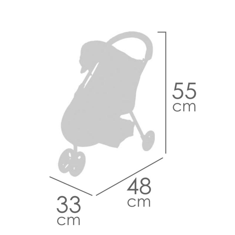 DeCuevas 90251 Športový kočík pre bábiky trojkolesový GALA 2023 - 55 cm