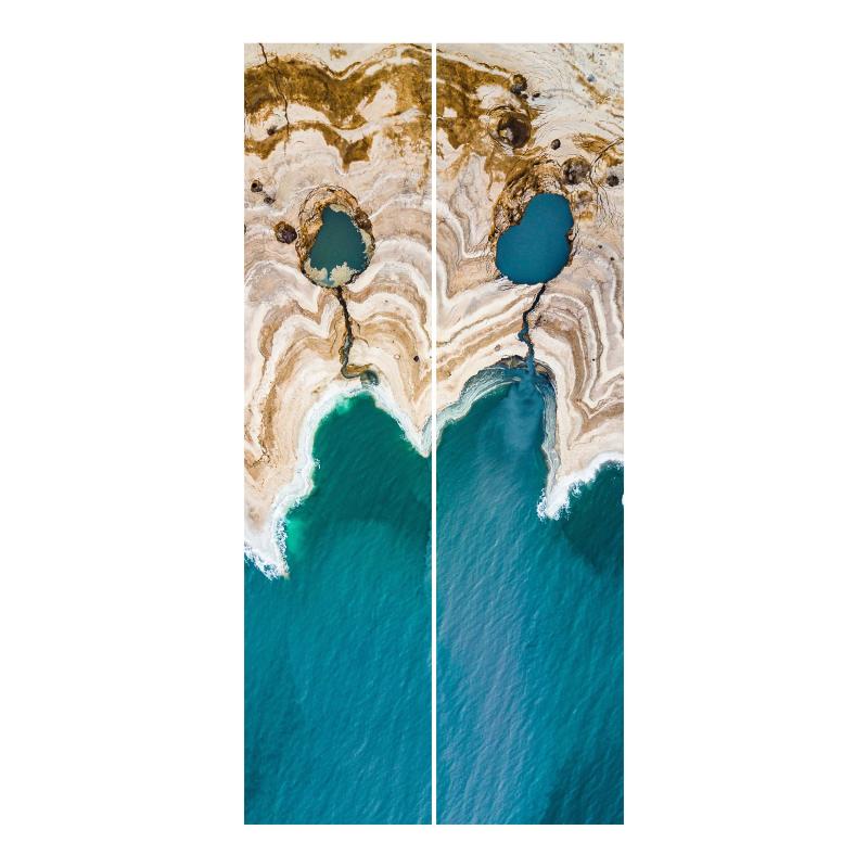 Súprava posuvnej záclony - Lagúna v Izraeli -2 panely