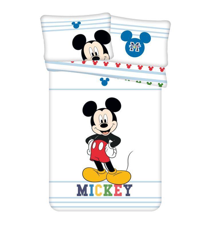 JERRY FABRICS Obliečky do postieľky Mickey colors baby  Bavlna, 100/135, 40/60 cm