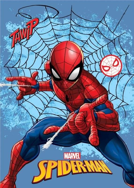 FARO Fleece deka Spiderman pavučina  Polyester, 100/140 cm