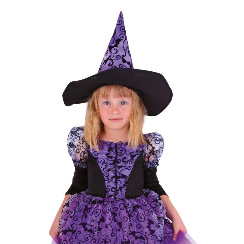 Detský kostým čarodějnica fialová (M)