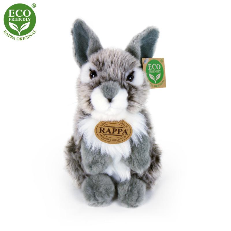 Plyšový zajac šedý sediaci 20 cm ECO-FRIENDLY