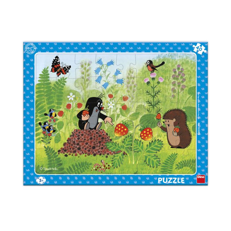 Puzzle doskové 40 KRTOK A JAHODY 1