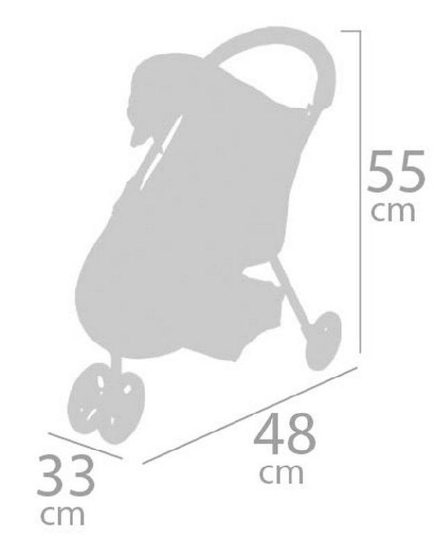 Športový kočík pre bábiky trojkolesový 55 cm