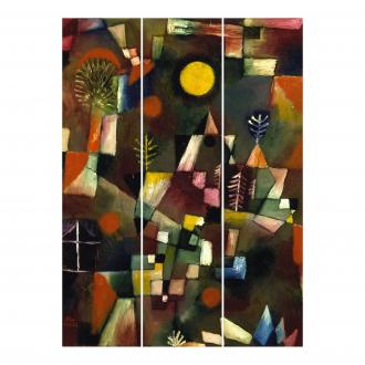 Súprava posuvnej záclony - Paul Klee - Úplný mesiac -3 panely