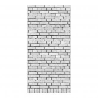 Súprava posuvnej záclony -Brick Wallpaper White London-2 panely