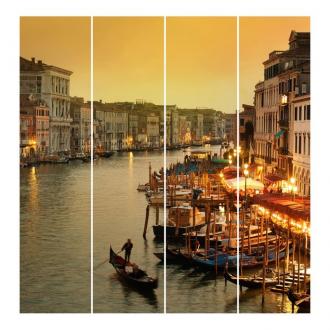 Súprava posuvnej záclony - Veľký kanál Benátok - 4 panely