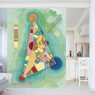 Súprava posuvnej záclony - Wassily Kandinsky - Rozmanitosť v trojuholníku -3 panely