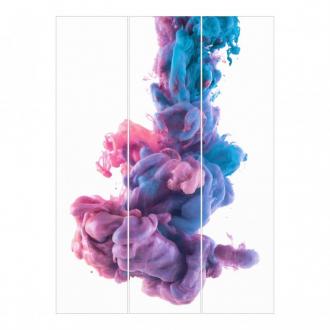 Súprava posuvnej záclony - Abstraktné kvapalné farby -3 panely