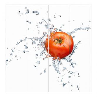 Súprava posuvnej záclony -  Čerstvé paradajky - 4 panely
