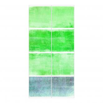 Súprava posuvnej záclony - Colour Harmony Green -2 panely