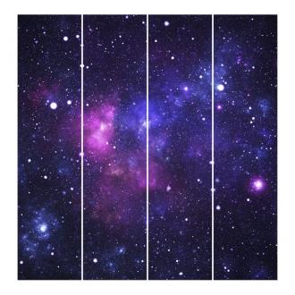 Súprava posuvnej záclony - Galaxy- 4 panely