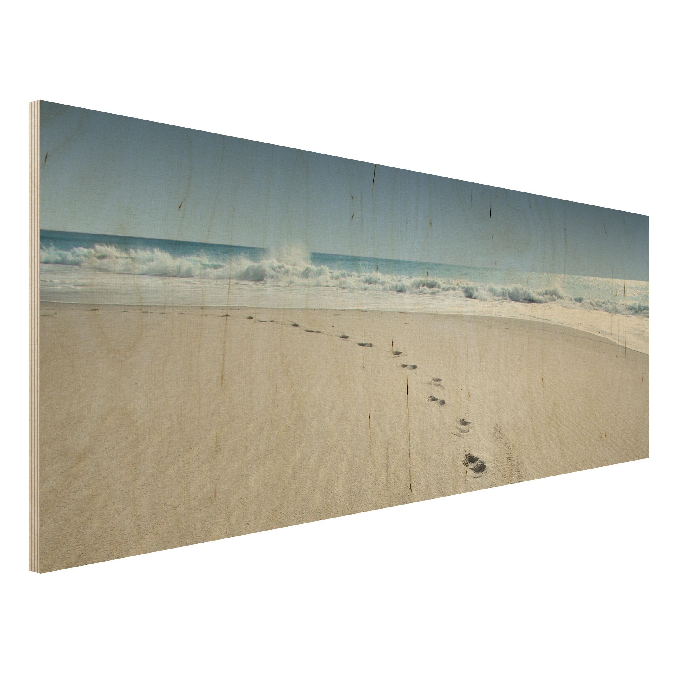 Drevenné obrazy Stopy v piesku
