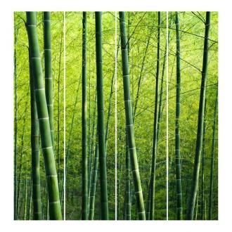 Súprava posuvnej záclony - Bambusový les - 4 panely