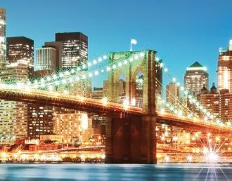 Plagát No.26  Nočný Manhattan most