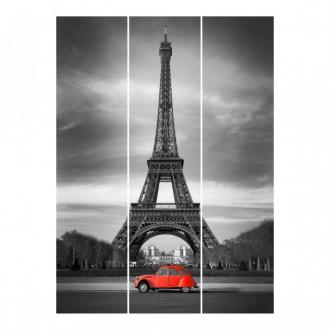 Súprava posuvnej záclony -Spot v Paríži -3 panely