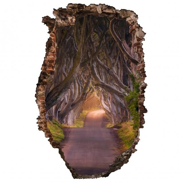 Samolepka na stenu Lesný tunel 3:2