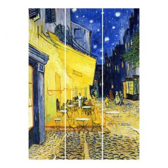 Súprava posuvnej záclony - Vincent Van Gogh - Kaviareň v noci -3 panely