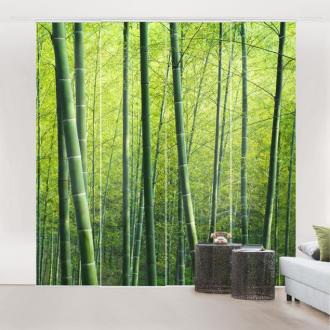 Súprava posuvnej záclony - Bambusový les - 4 panely