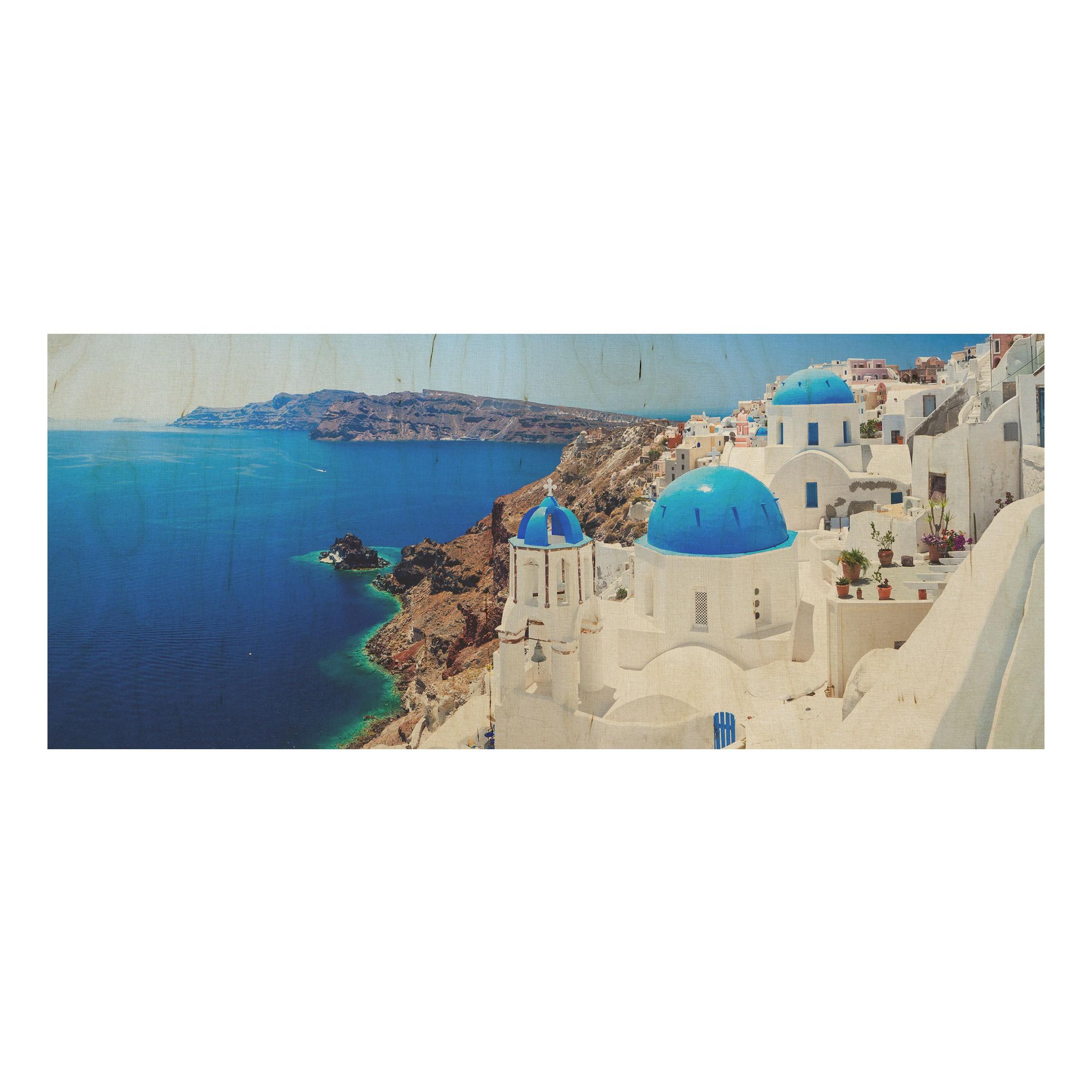 Drevenné obrazy Čarovné Santorini