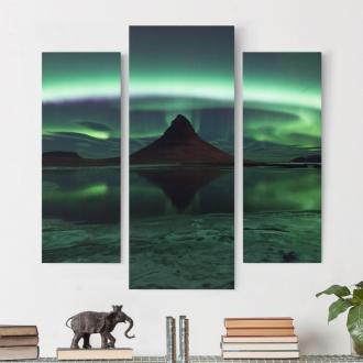 Trojdielny obraz Aurora na Islande
