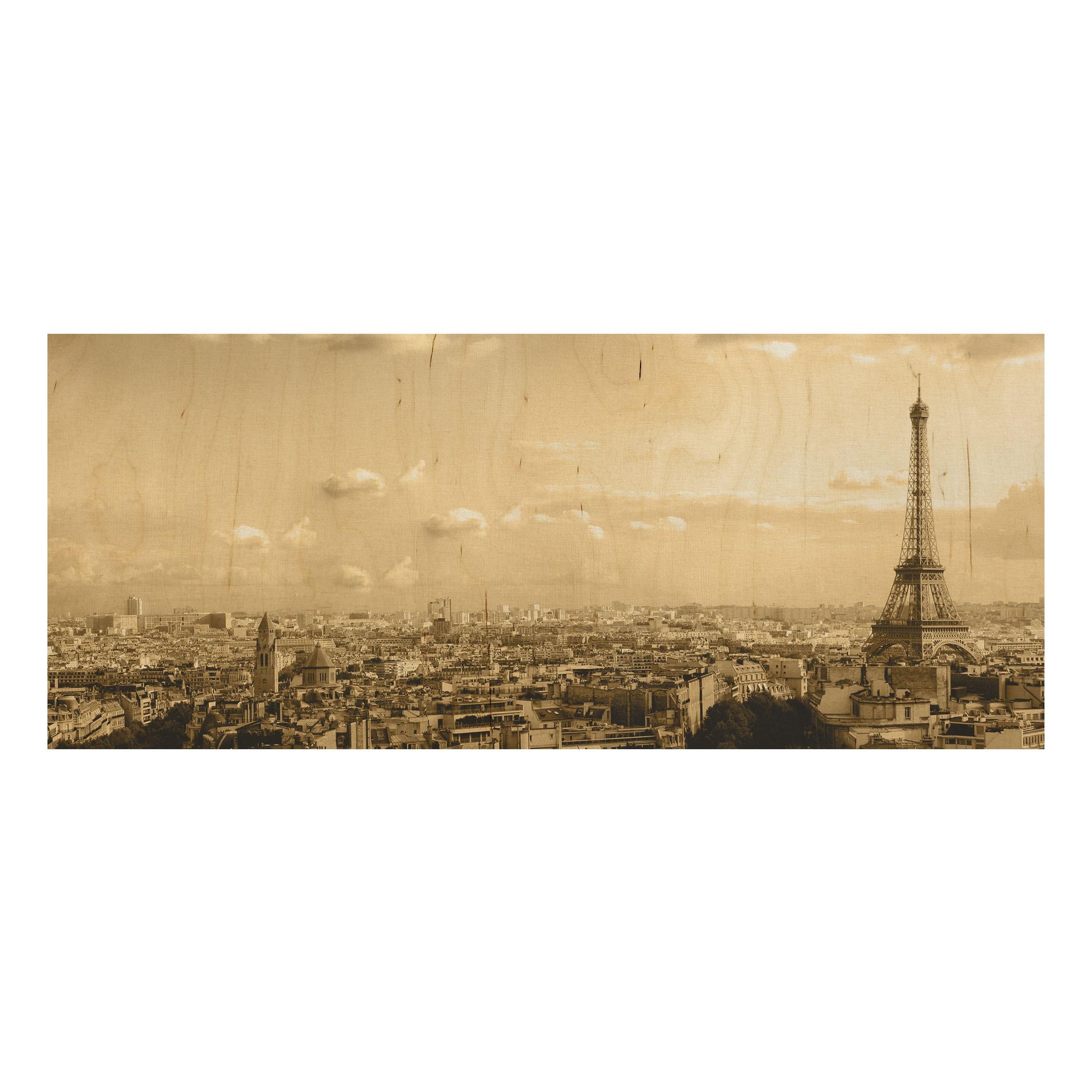 Drevenné obrazy Milujem Paríž