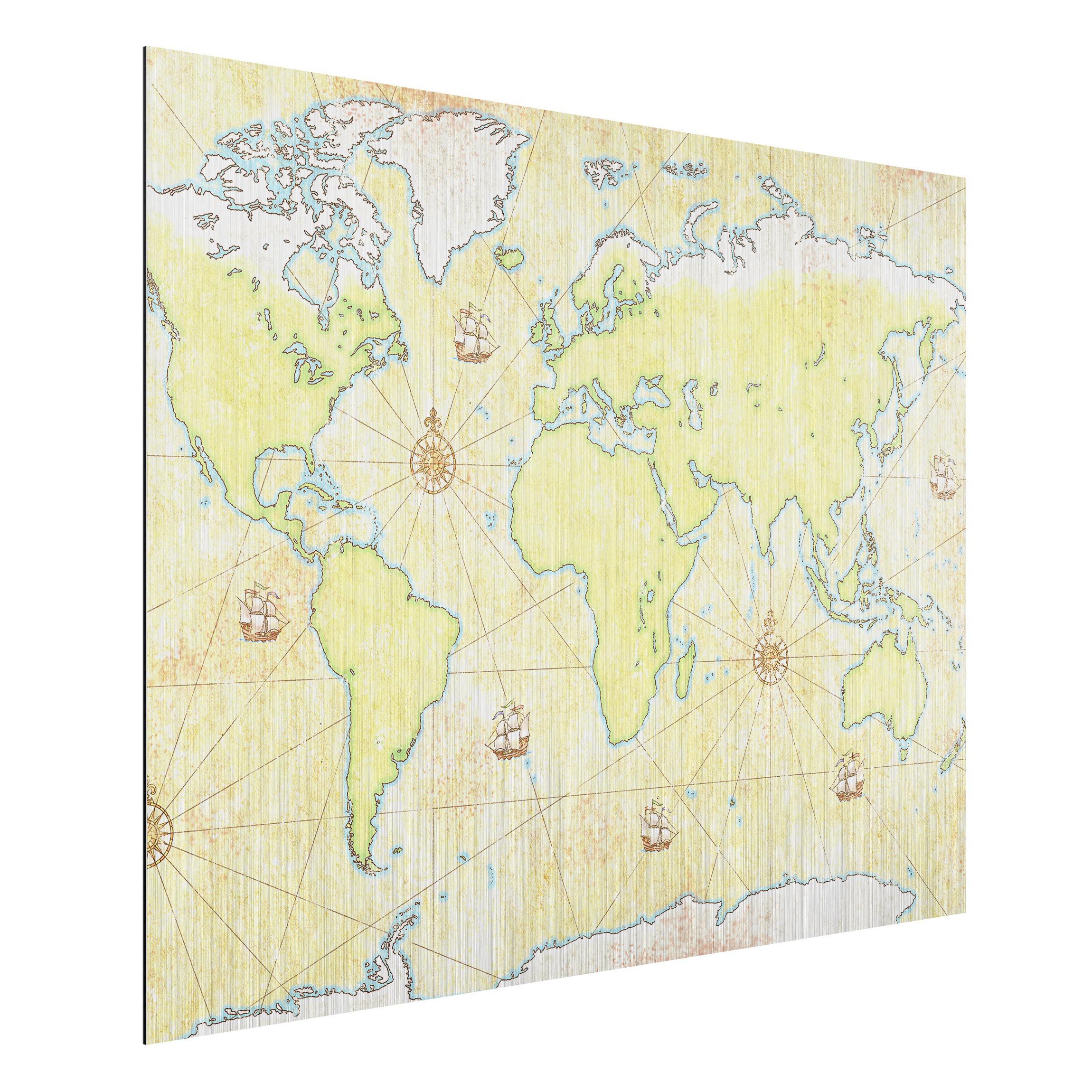 Obraz na hliníkovej doske Mapa sveta