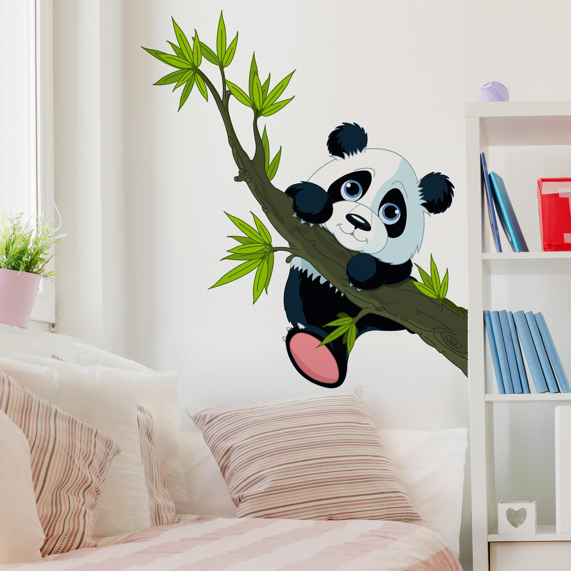 Samolepka na stenu šplhajúca Panda