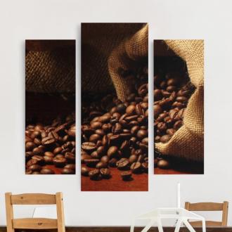 Trojdielny obraz Čierna káva