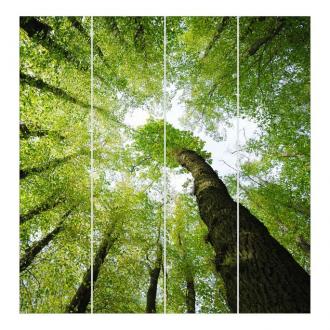 Súprava posuvnej záclony - Stromy života - 4 panely