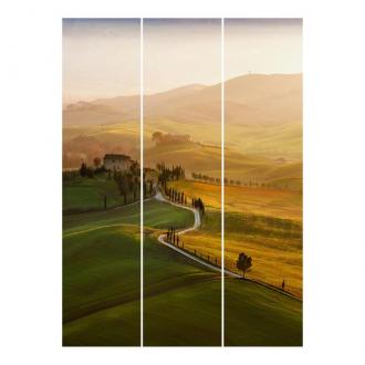 Súprava posuvnej záclony - Val D'Orcia -3 panely