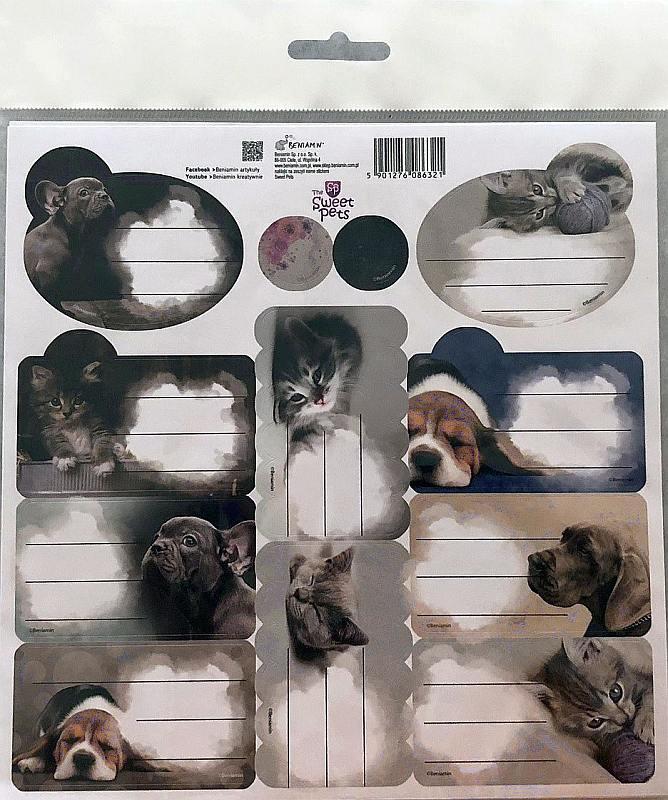 BENIAMIN -  BENIAMIN Samolepiace menovky Sweet Pets Papír, 20x20 cm